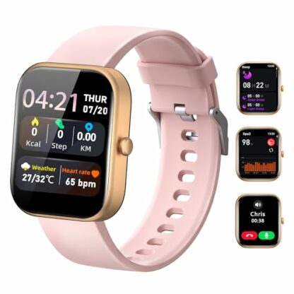 MICFLIP Smart Watch for Women Answer/Make Calls Fitness Tracker with 2" Touch Screen SpO2 Heart Rate Sleep Monitor 100 Sports IP67 Waterproof for Android iOS - Image 2