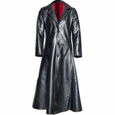 Men's Gothic Steampunk Windbreaker Sale Clearance Men Medieval Trench Coat Leather Full Length Jackets Long Sleeve Outerwear Lapel Neck Coats Loose Fit Jacket Motorcycle Jackets Victorian Retro Coat