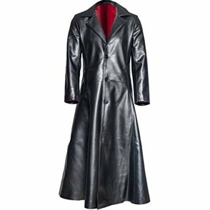 Men's Gothic Steampunk Windbreaker Sale Clearance Men Medieval Trench Coat Leather Full Length Jackets Long Sleeve Outerwear Lapel Neck Coats Loose Fit Jacket Motorcycle Jackets Victorian Retro Coat - Image 2