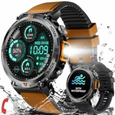 Military Smart Watch for Men (Call Receive/Dial), 1.45 Inches HD Outdoor Tactical Rugged Smartwatch, Sports Fitness Tracker Watch with Heart Rate Blood Pressure Sleep Monitor for iPhone Android Phone