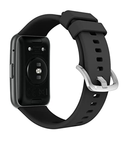 MoKo Strap Compatible with Watch Fit Active/Elegant Smartwatch, Soft Silicone Replacement Watch Band Bracelet Wristband, Graphite Black - Image 2