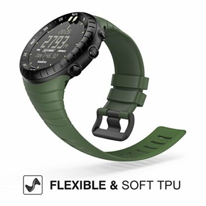 MoKo Watch Strap Compatible with Suunto Core Smart Watch, Classic Replacement Soft TPU Wristband with Metal Clasp and Black Buckle, Fits 5.51"-9.06" (140mm-230mm) Wrist 3 MoKo Watch Strap Compatible with Suunto Core Smart Watch, Classic Replacement Soft TPU Wristband with Metal Clasp and Black Buckle, Fits 5.51"-9.06" (140mm-230mm) Wrist - Image 3