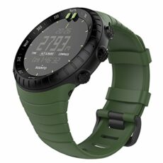 MoKo Watch Strap Compatible with Suunto Core Smart Watch, Classic Replacement Soft TPU Wristband with Metal Clasp and Black Buckle, Fits 5.51"-9.06" (140mm-230mm) Wrist