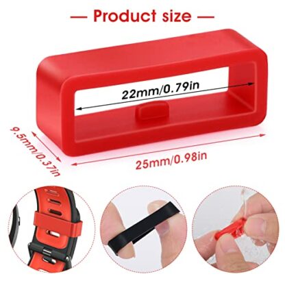 Molain Rubber Replacement Watch Band Strap Loops, 12Pcs Silicone Watch Band Holder, Watch Strap Keeper, Smartwatch Band Retainer Loop, Watch Fastener Rings (4x18mm + 4x20mm + 4x22mm) - Image 4