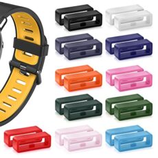 Molain Rubber Replacement Watch Band Strap Loops, 12Pcs Silicone Watch Band Holder, Watch Strap Keeper, Smartwatch Band Retainer Loop, Watch Fastener Rings (4x18mm + 4x20mm + 4x22mm)