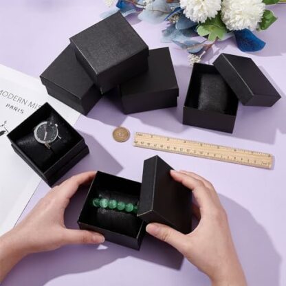 NBEADS 10 Pcs Paper Watch Box, 8.6x7.9x5.2cm Cardboard Gift Box Watches Holder Jewelry Gift Boxes With Pillow Bracelet Holder Square Storage Gift Case for Wristwatches Smart Watches 4 NBEADS 10 Pcs Paper Watch Box, 8.6x7.9x5.2cm Cardboard Gift Box Watches Holder Jewelry Gift Boxes With Pillow Bracelet Holder Square Storage Gift Case for Wristwatches Smart Watches - Image 4