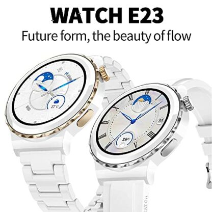 NQYZZFD NFC Smart Watch Bluetooth Calling 1.32 Inch HD Screen Fitness Tracker With Blood Pressure/Oxygen Heart Rate Sleep Monitor, for Women for Android IOS,C - Image 3