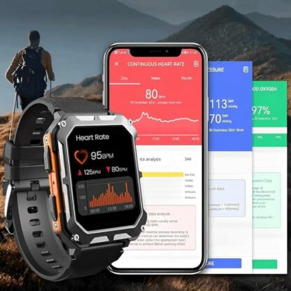 Njord Gear Indestructible Smartwatch, 2024 Njord Gear Smart Watch, Ip68 Waterproof Outdoor Rugged Smartwatch, with Remote Control Selfie and Sleep Monitoring, Sports Watch 4 Njord Gear Indestructible Smartwatch, 2024 Njord Gear Smart Watch, Ip68 Waterproof Outdoor Rugged Smartwatch, with Remote Control Selfie and Sleep Monitoring, Sports Watch - Image 4