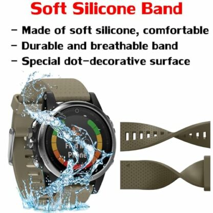 NotoCity Fenix 5S/Fenix 5S Plus Strap Silicone Sport Watch Replacement Band 20mm Easy Fit for Garmin Fenix 5S/Fenix 5S Plus/Fenix 6S/Fenix 6S Pro Smartwatch - Image 3