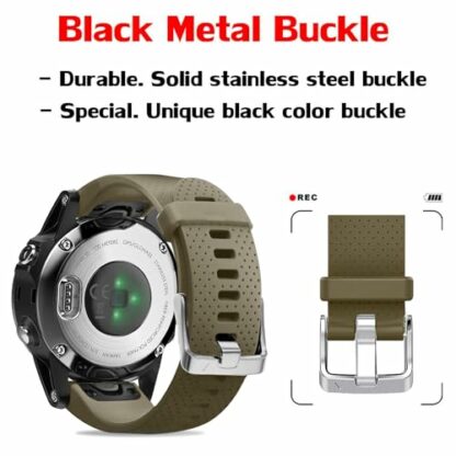 NotoCity Fenix 5S/Fenix 5S Plus Strap Silicone Sport Watch Replacement Band 20mm Easy Fit for Garmin Fenix 5S/Fenix 5S Plus/Fenix 6S/Fenix 6S Pro Smartwatch - Image 4