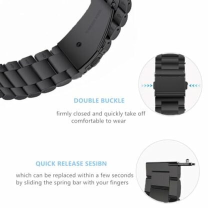 Nxiamy Metal Watch Strap Quick Release Watch Bands for Men Women Matte brushed Watch Straps 16mm 18mm 20mm 22mm 24mm Smart Watch Replacement Band 3 Nxiamy Metal Watch Strap Quick Release Watch Bands for Men Women Matte brushed Watch Straps 16mm 18mm 20mm 22mm 24mm Smart Watch Replacement Band - Image 3
