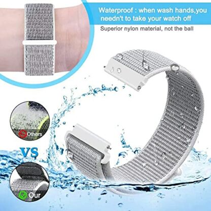 Nylon Watch Strap 20mm/22mm Quick Release Replacement Watch Band for Men Women Adjustable Breathable Smartwatch Sport Watch Straps Nylon Fabric Woven Wristbands 4 Nylon Watch Strap 20mm/22mm Quick Release Replacement Watch Band for Men Women Adjustable Breathable Smartwatch Sport Watch Straps Nylon Fabric Woven Wristbands - Image 4