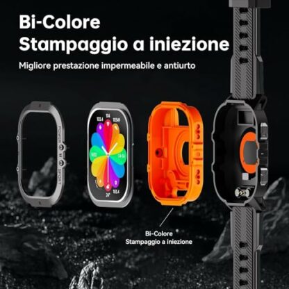 OBA OUKITEL BT20 Smart Watch with 1.96" AMOLED Screen Bluetooth Voice Assistant Heart Rate Monitor Pedometer Sleep Monitor, L 3 OBA OUKITEL BT20 Smart Watch with 1.96" AMOLED Screen Bluetooth Voice Assistant Heart Rate Monitor Pedometer Sleep Monitor, L - Image 3