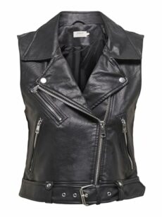 ONLY Women's Onlvera OTW Noos Faux Leather Waistcoat Vest