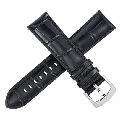 OTTOODY Alligator Grain Leather Watch Bands, Quick Release 18mm 20mm 22mm Watch Straps, Elegant Top Grain Leather Watch Band for Men / Women, Replacement Band for Traditional / Smartwatch 3 OTTOODY Alligator Grain Leather Watch Bands, Quick Release 18mm 20mm 22mm Watch Straps, Elegant Top Grain Leather Watch Band for Men / Women, Replacement Band for Traditional / Smartwatch - Image 3