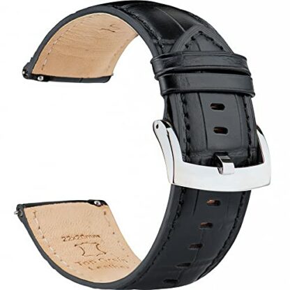 OTTOODY Alligator Grain Leather Watch Bands, Quick Release 18mm 20mm 22mm Watch Straps, Elegant Top Grain Leather Watch Band for Men / Women, Replacement Band for Traditional / Smartwatch 2 OTTOODY Alligator Grain Leather Watch Bands, Quick Release 18mm 20mm 22mm Watch Straps, Elegant Top Grain Leather Watch Band for Men / Women, Replacement Band for Traditional / Smartwatch - Image 2