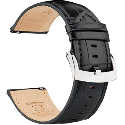 OTTOODY Alligator Grain Leather Watch Straps, Quick Release Top Grain Leather Watch Straps for Men Women - Choice of Color & Width 18mm 20mm 21mm or 22mm, Elegant Watch Band for Watch & Smartwatch 2 OTTOODY Alligator Grain Leather Watch Straps, Quick Release Top Grain Leather Watch Straps for Men Women - Choice of Color & Width 18mm 20mm 21mm or 22mm, Elegant Watch Band for Watch & Smartwatch - Image 2