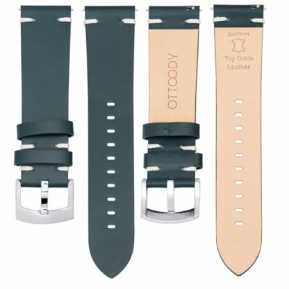 OTTOODY Leather Watch Bands 18mm 20mm 21mm 22mm, Quick Release Top Grain Leather Watch Band Straps for Men and Women, Stylish Vintage Replacement Watch Band for Watch and Smartwatch 4 OTTOODY Leather Watch Bands 18mm 20mm 21mm 22mm, Quick Release Top Grain Leather Watch Band Straps for Men and Women, Stylish Vintage Replacement Watch Band for Watch and Smartwatch - Image 4