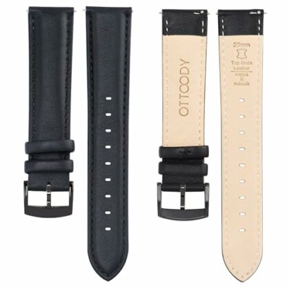 OTTOODY Leather Watch Straps Quick Release, Elegant & Soft Top Grain Genuine Leather Watch Strap for Men Women, 22mm 21mm 20mm 18mm 16mm Replacement Bands for Watch & Smartwatch 4 OTTOODY Leather Watch Straps Quick Release, Elegant & Soft Top Grain Genuine Leather Watch Strap for Men Women, 22mm 21mm 20mm 18mm 16mm Replacement Bands for Watch & Smartwatch - Image 4