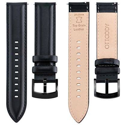 OTTOODY Quick Release Leather Watch Straps 18mm 19mm 20mm 21mm 22mm, Elegant Top Grain Leather Watch Bands Replacement Bracelet Watch Strap for Men and Women, Watch and Smartwatch 4 OTTOODY Quick Release Leather Watch Straps 18mm 19mm 20mm 21mm 22mm, Elegant Top Grain Leather Watch Bands Replacement Bracelet Watch Strap for Men and Women, Watch and Smartwatch - Image 4
