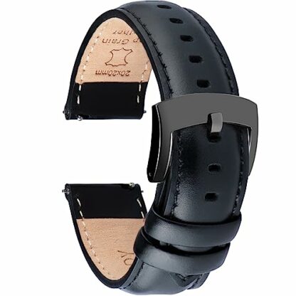 OTTOODY Quick Release Leather Watch Straps 18mm 19mm 20mm 21mm 22mm, Elegant Top Grain Leather Watch Bands Replacement Bracelet Watch Strap for Men and Women, Watch and Smartwatch 2 OTTOODY Quick Release Leather Watch Straps 18mm 19mm 20mm 21mm 22mm, Elegant Top Grain Leather Watch Bands Replacement Bracelet Watch Strap for Men and Women, Watch and Smartwatch - Image 2