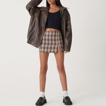 PDYLZWZY Women Oversized Jackets Faux Leather Motorcycle Coat Plus Size Autumn Outfits Y2K Fashion Clothes with Zipper - Image 4