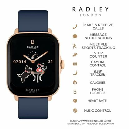 RADLEY Series 20 Ink Rectangle Smart Calling Watch RYS20-2156 3 RADLEY Series 20 Ink Rectangle Smart Calling Watch RYS20-2156 - Image 3