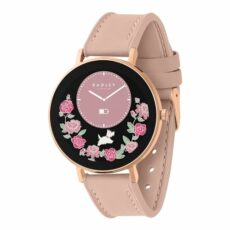RADLEY Series 28 Amoled Smart Watch for Women with 1.19", Heart Rate, Bluetooth, Sleep tracking, Sports modes, Blood Oxygen, 5ATM Water Resistance, Cobweb Pink Leather Strap