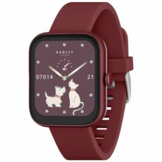 RADLEY Series 32 Smart Watch for Women with Bluetooth Call, Health Fitness Tracker, 1.80”, Heart Rate, Sleep tracking, Berry Silicone Strap, IP68 Waterproof