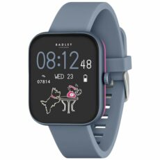 RADLEY Series 32 Smart Watch for Women with Bluetooth Call, Health Fitness Tracker, 1.80”, Heart Rate, Sleep tracking, Blue Silicone Strap, IP68 Waterproof