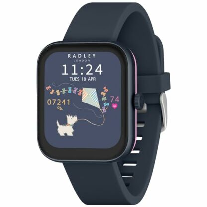 RADLEY Series 32 Smart Watch for Women with Bluetooth Call, Health Fitness Tracker, 1.80”, Heart Rate, Sleep tracking, Navy Silicone Strap, IP68 Waterproof - Image 2