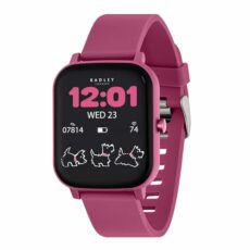 RADLEY Series 46 Smart Watch for Womens with Bluetooth Call, Health Fitness Tracker, Heart Rate, Sleep tracking, Cassis Silicone Strap
