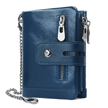 REETEE Ladies Leather Purse RFID Blocking Women's Wallet Multiple Compartment Zipper Coin Purse and 16 Card Slots Bifold Leather Lady Wallet with Chain,Small Womens Purses Leather 2 REETEE Ladies Leather Purse RFID Blocking Women's Wallet Multiple Compartment Zipper Coin Purse and 16 Card Slots Bifold Leather Lady Wallet with Chain,Small Womens Purses Leather - Image 2