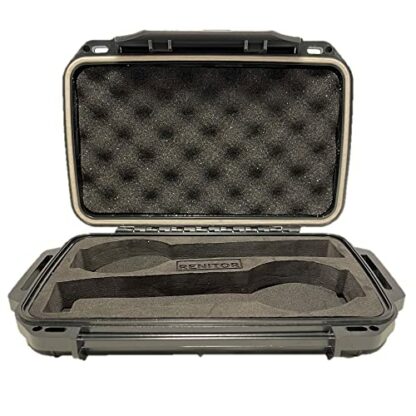 RENITOR Flat Watch Travel Case Storage Box | ABS Ultimate Protection Waterproof Shockproof | Fits all Wristwatches & Smart watches up to 46mm | Cleaning Cloth Included | Black 4 RENITOR Flat Watch Travel Case Storage Box | ABS Ultimate Protection Waterproof Shockproof | Fits all Wristwatches & Smart watches up to 46mm | Cleaning Cloth Included | Black - Image 4