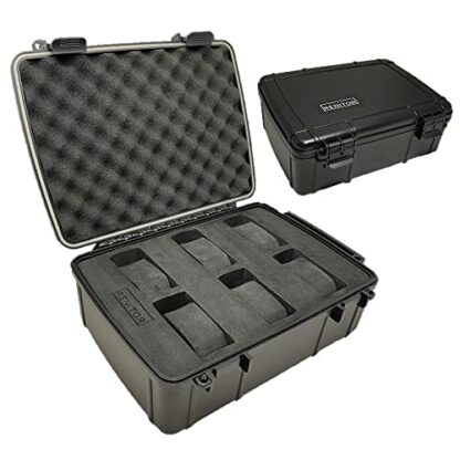RENITOR Watch Travel Case Storage Box for watch | ABS Ultimate Protection Waterproof Shockproof | Fits all Wristwatches & Smart watches | Cleaning Cloth Included (6, Black) 2 RENITOR Watch Travel Case Storage Box for watch | ABS Ultimate Protection Waterproof Shockproof | Fits all Wristwatches & Smart watches | Cleaning Cloth Included (6, Black) - Image 2