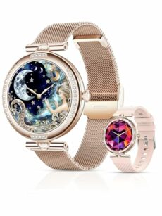 REOKILY Smart Watches for Women Men Answer/Make Calls,1.19" Touch Screen Fitness Watch with SpO2 Heart Rate Sleep Monitor,110+ Sports,5.2 Bluetooth Call Smartwatch for iOS Android