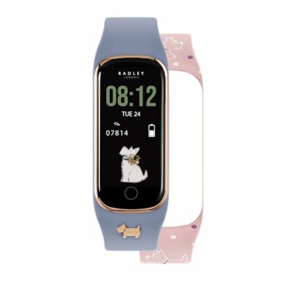 Radley Ladies Series 8 Vintage Blue and Praire Pink Prinnted Silicone Strap Smart Watch Set RYS08-2138-SET - Image 2
