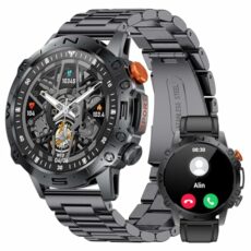 SIEMORL Men's Smart Watch,1.43" AMOLED Touch Screen Call Function,Fitness Tracker with Heart Rate Monitor,Pedometer,100 Sports Modes,IP68 Waterproof Compatible with Android and iOS