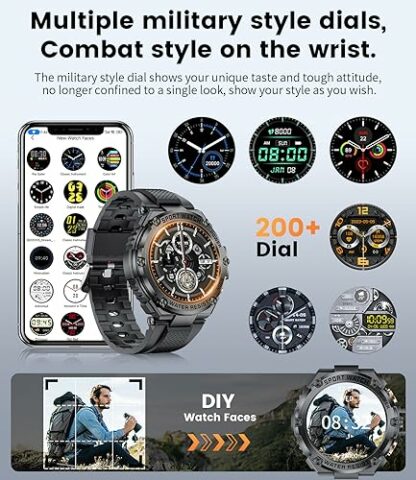 SIEMORL Men's Smart Watch,Answer/Make Calls Fitness Watch with Heart Rate & Sleep Monitor 1.50" Large Round Screen,800mAh Battery,IP68 Waterproof,Smart Watch for Men for Android iOS 3 SIEMORL Men's Smart Watch,Answer/Make Calls Fitness Watch with Heart Rate & Sleep Monitor 1.50" Large Round Screen,800mAh Battery,IP68 Waterproof,Smart Watch for Men for Android iOS - Image 3