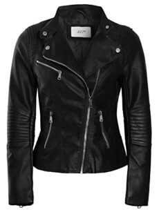 SS7 Womens Biker Jacket Faux Leather