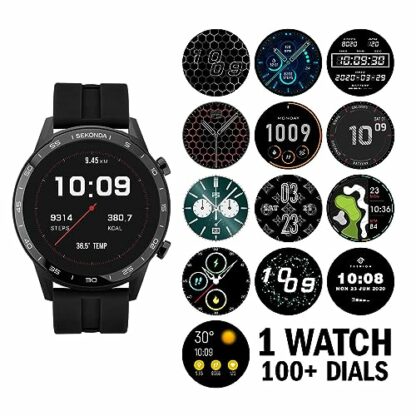 Sekonda Mens 45mm Smart Watch with Heart Rate and Sleep Monitor, Daily Activity, Sports, Music, Weather & Message Functions, with Rubber Strap. 3 Sekonda Mens 45mm Smart Watch with Heart Rate and Sleep Monitor, Daily Activity, Sports, Music, Weather & Message Functions, with Rubber Strap. - Image 3