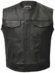 Skintan Leather Waistcoat in Black Opie