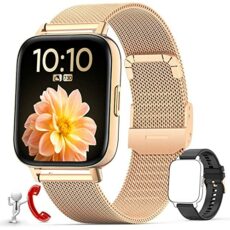 Smart Watch, 1.69" Full Touch Screen Fitness Tracker Watch with Heart Rate, Sleep Monitor, Message Notification,Customized Watch Face, Body Temperature,IP68 Waterproof Smartwatch for IOS Android
