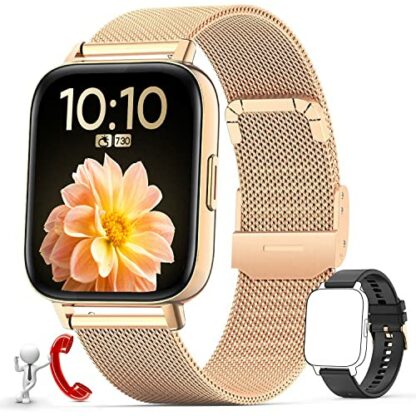 Smart Watch, 1.69" Full Touch Screen Fitness Tracker Watch with Heart Rate, Sleep Monitor, Message Notification,Customized Watch Face, Body Temperature,IP68 Waterproof Smartwatch for IOS Android - Image 2