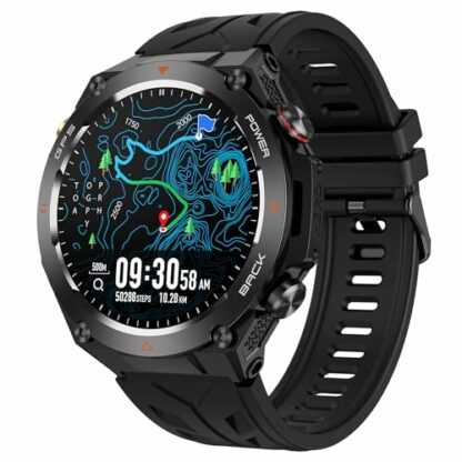 Smart Watch Answer/Make Calls GPS Tracker Message Notification Smartwatch Compass Altitude Barometer Heart Rate Monitor Waterproof Smart Watches for Men Outdoor Fitness Watch for Android iOS Phones - Image 2