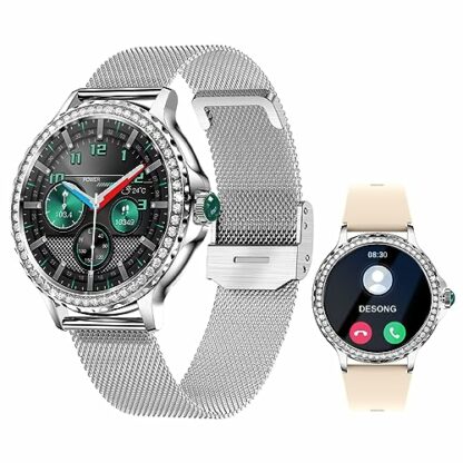 Smart Watch For Women With Call Function,Ladies Diamonds Smartwatches,1.32'' IPS Touchscreen Fitness Activity Tracker,Heart Rate/Sleep Monitor,Smartwatch For IOS Android Phones - Image 2