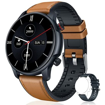 Smart Watch Men Fitness Tracker - 1.32" Full Touch Screen Smartwatch for Mens Activity Trackers with IP68 Waterproof Blood Pressure Heart Rate Sleep Monitor Step Sports Watches Compatible Android IOS - Image 2