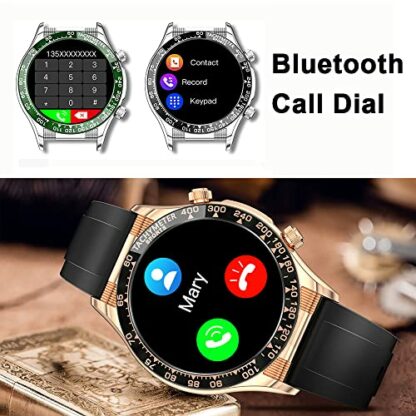 Smart Watch for Men Full Touchscreen Make/Answer Calls Mens Fitness Watches Heart Rate Blood Pressure Blood Oxygen Sleep Monitor Step Counter Activity Tracker Compatible with Android iOS Phones - Image 3