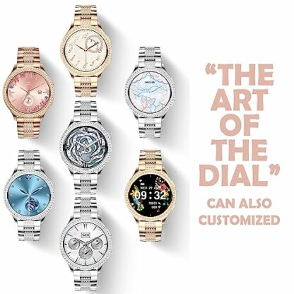Smart Watch for Women Smartwatch for Android iOS Phones Make/Answer Calls Heart Rate Blood Pressure 100+ Sport Modes SMS Notification Pedometer Watch Custom Dial Diamond Watch for Ladies 4 Smart Watch for Women Smartwatch for Android iOS Phones Make/Answer Calls Heart Rate Blood Pressure 100+ Sport Modes SMS Notification Pedometer Watch Custom Dial Diamond Watch for Ladies - Image 4