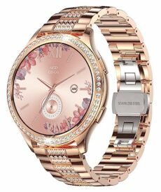 Smart Watch for Women Smartwatch for Android iOS Phones Make/Answer Calls Heart Rate Blood Pressure 100+ Sport Modes SMS Notification Pedometer Watch Custom Dial Diamond Watch for Ladies
